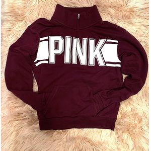 Pink Half Zip Hoodie
